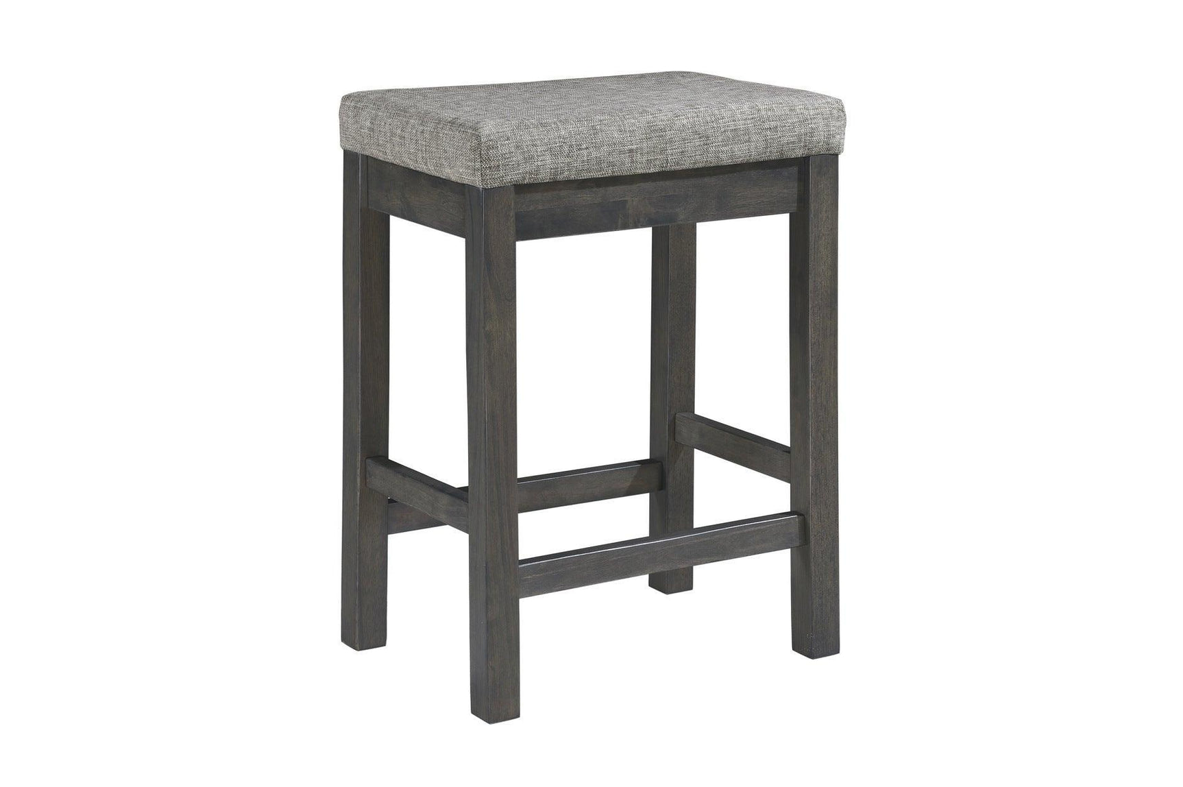Connected Gray Wood And Metal Fabric Upholstery Seat Rectangular Counter Height Dining Room Set - Ella Furniture