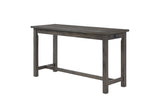 Connected Gray Wood And Metal Fabric Upholstery Seat Rectangular Counter Height Dining Room Set - Ella Furniture