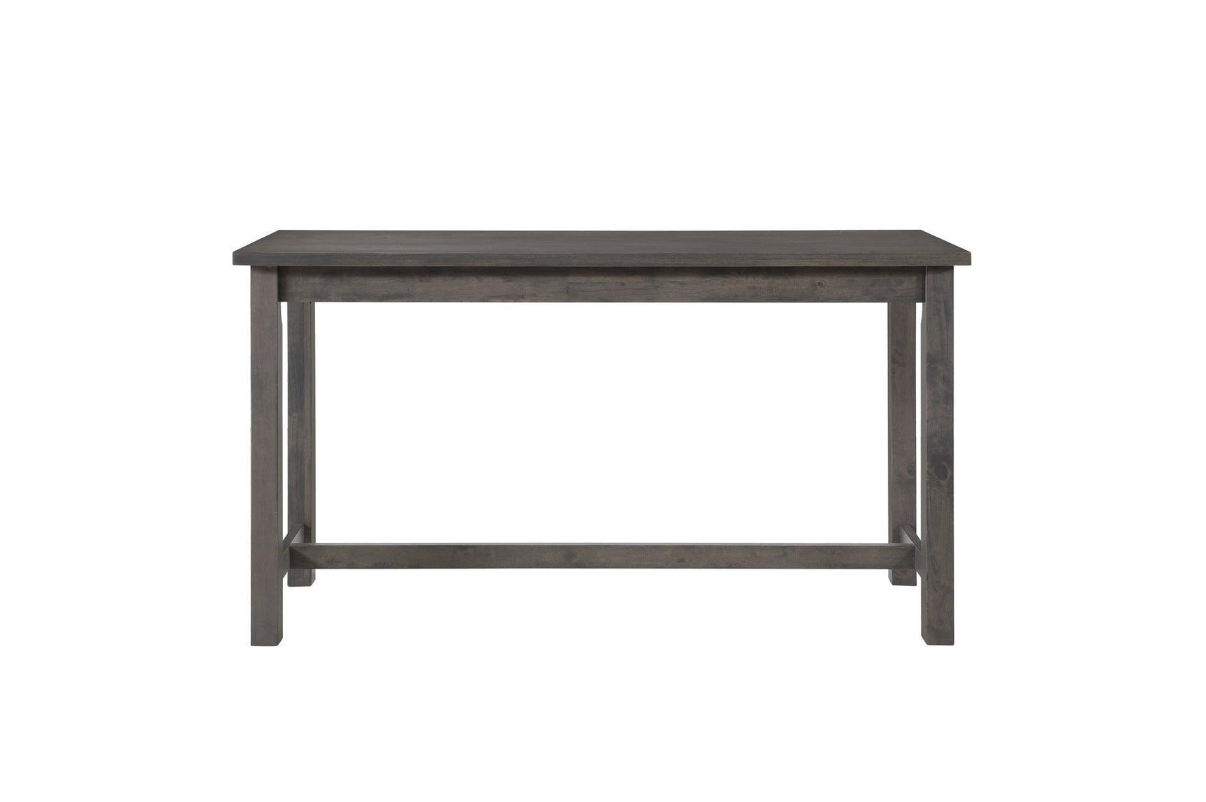 Connected Gray Wood And Metal Fabric Upholstery Seat Rectangular Counter Height Dining Room Set - Ella Furniture