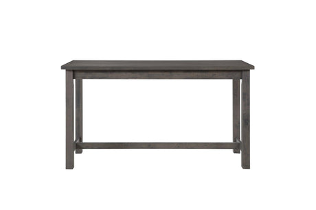 Connected Gray Wood And Metal Fabric Upholstery Seat Rectangular Counter Height Dining Room Set - Ella Furniture