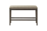 Balin Brown Neutral Accent Fabric Seat Upholstered Rectangular Counter Height Dining Room Set - Ella Furniture