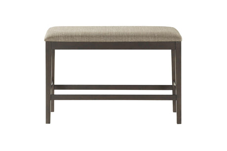 Balin Brown Neutral Accent Fabric Seat Upholstered Rectangular Counter Height Dining Room Set - Ella Furniture