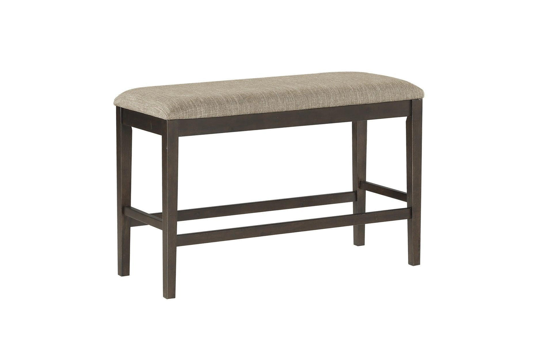 Balin Brown Neutral Accent Fabric Seat Upholstered Rectangular Counter Height Dining Room Set - Ella Furniture