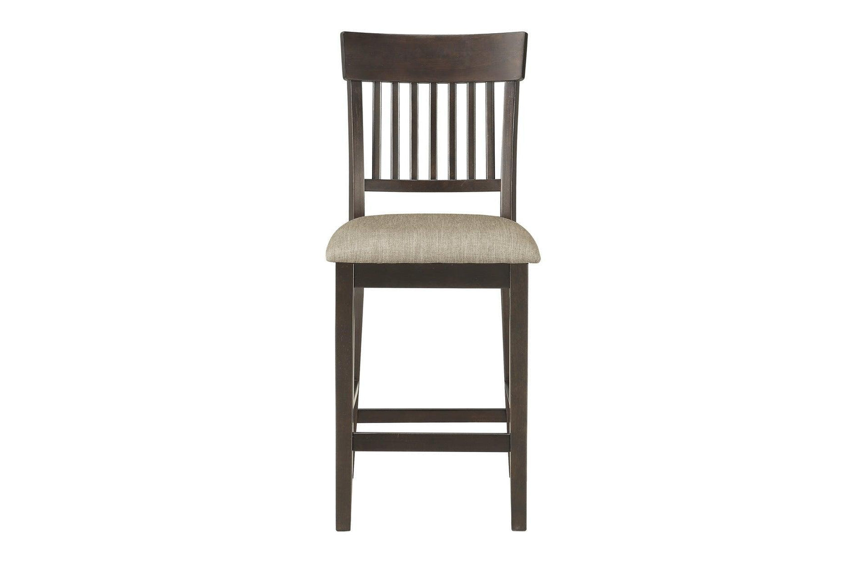 Balin Brown Neutral Accent Fabric Seat Upholstered Rectangular Counter Height Dining Room Set - Ella Furniture