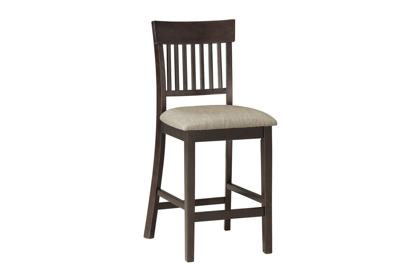 Balin Brown Neutral Accent Fabric Seat Upholstered Rectangular Counter Height Dining Room Set - Ella Furniture