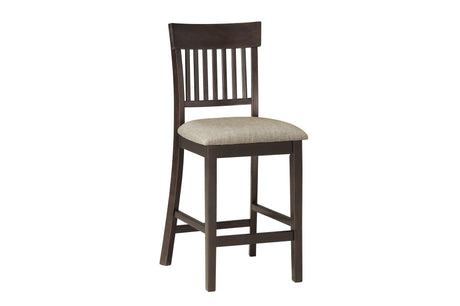 Balin Brown Neutral Accent Fabric Seat Upholstered Rectangular Counter Height Dining Room Set - Ella Furniture