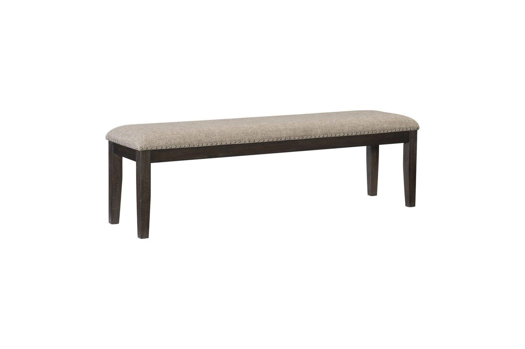 Southlake Rustic Brown Oak Wire Brushed Solid Acacia Veneer Fabric Upholstery Dining Room Set - Ella Furniture