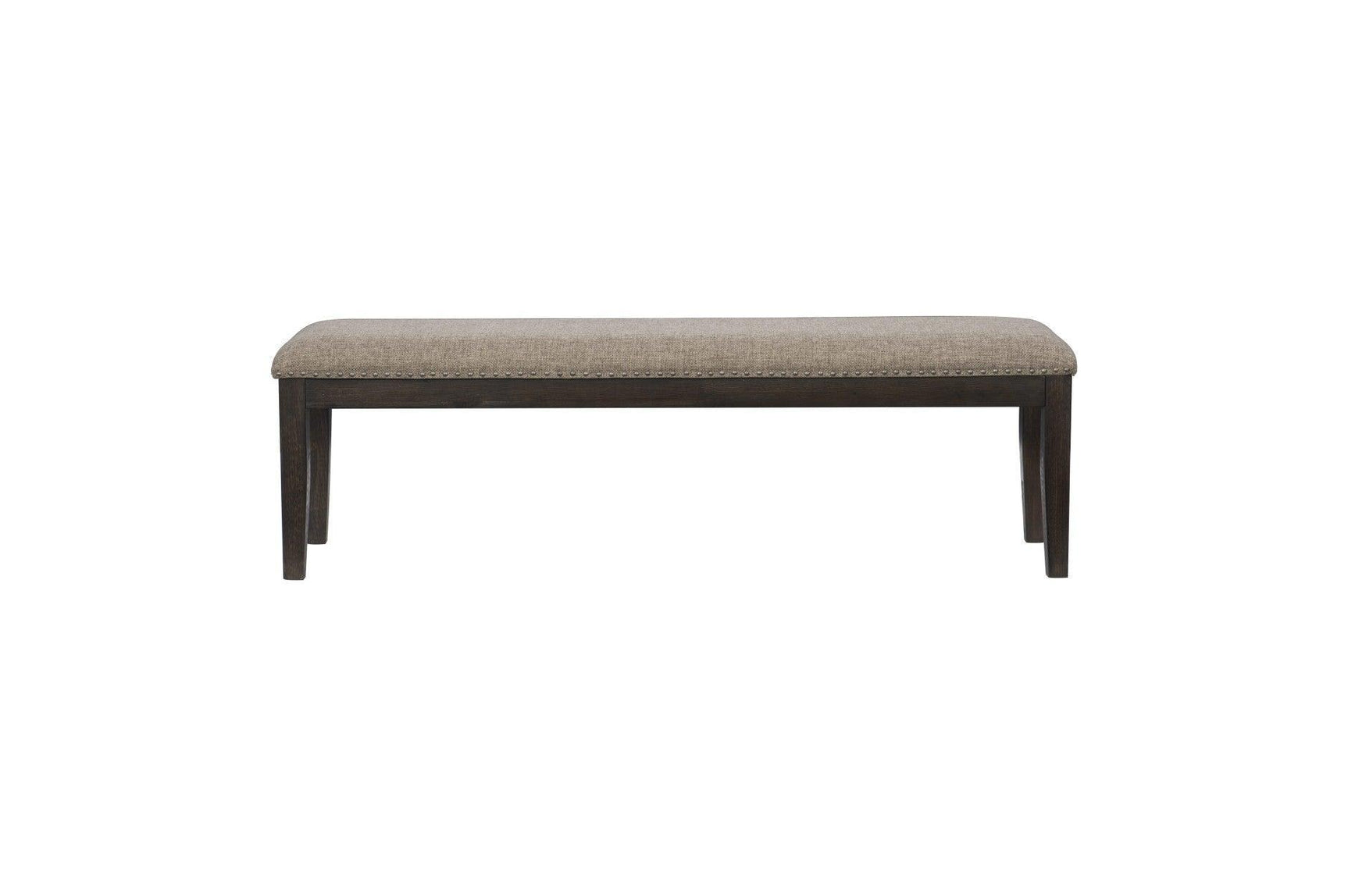 Southlake Rustic Brown Oak Wire Brushed Solid Acacia Veneer Fabric Upholstery Dining Room Set - Ella Furniture
