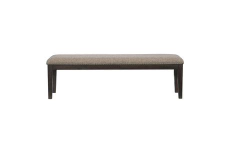 Southlake Rustic Brown Oak Wire Brushed Solid Acacia Veneer Fabric Upholstery Dining Room Set - Ella Furniture