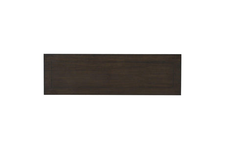 Southlake Rustic Brown Oak Wire Brushed Solid Acacia Veneer Fabric Upholstery Dining Room Set - Ella Furniture