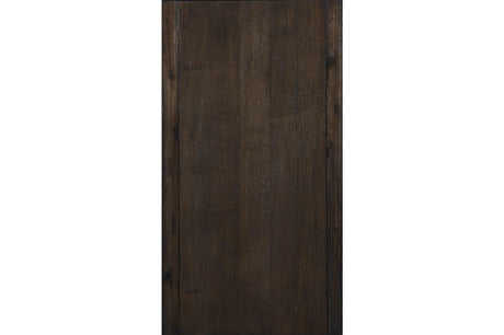Southlake Rustic Brown Oak Wire Brushed Solid Acacia Veneer Fabric Upholstery Dining Room Set - Ella Furniture
