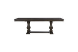Southlake Rustic Brown Oak Wire Brushed Solid Acacia Veneer Fabric Upholstery Dining Room Set - Ella Furniture