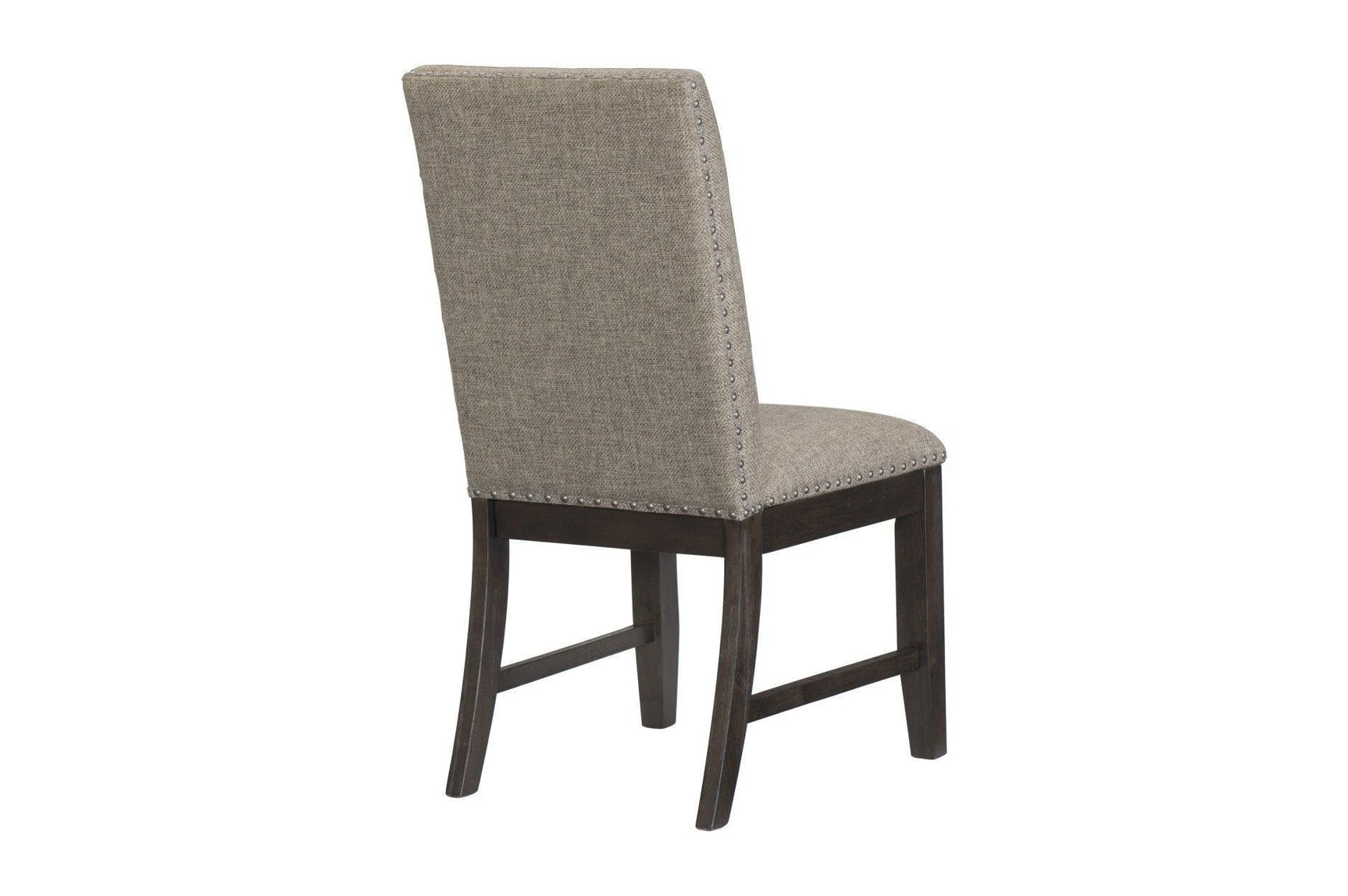 Southlake Rustic Brown Oak Wire Brushed Solid Acacia Veneer Fabric Upholstery Dining Room Set - Ella Furniture