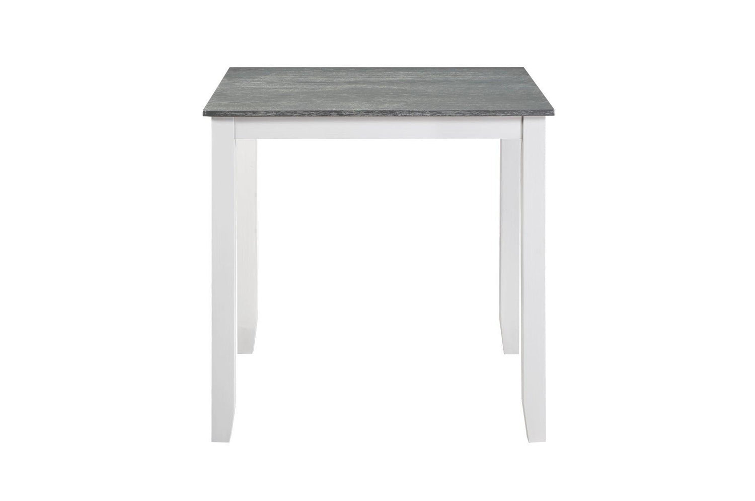 Lowell White Gray Casual Veneer Fabric Upholstery Seat Square Counter Height Dining Room Set - Ella Furniture