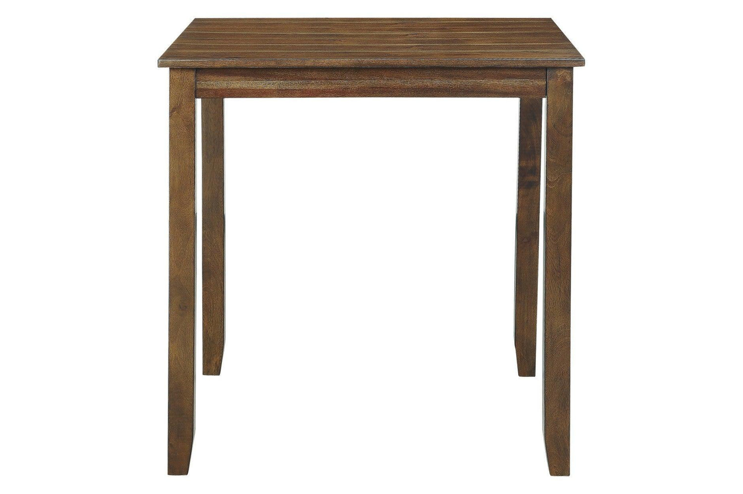 Weston Brown Rustic Modern Acacia Veneer Faux Leather Seat Square Counter Height Dining Room Set - Ella Furniture