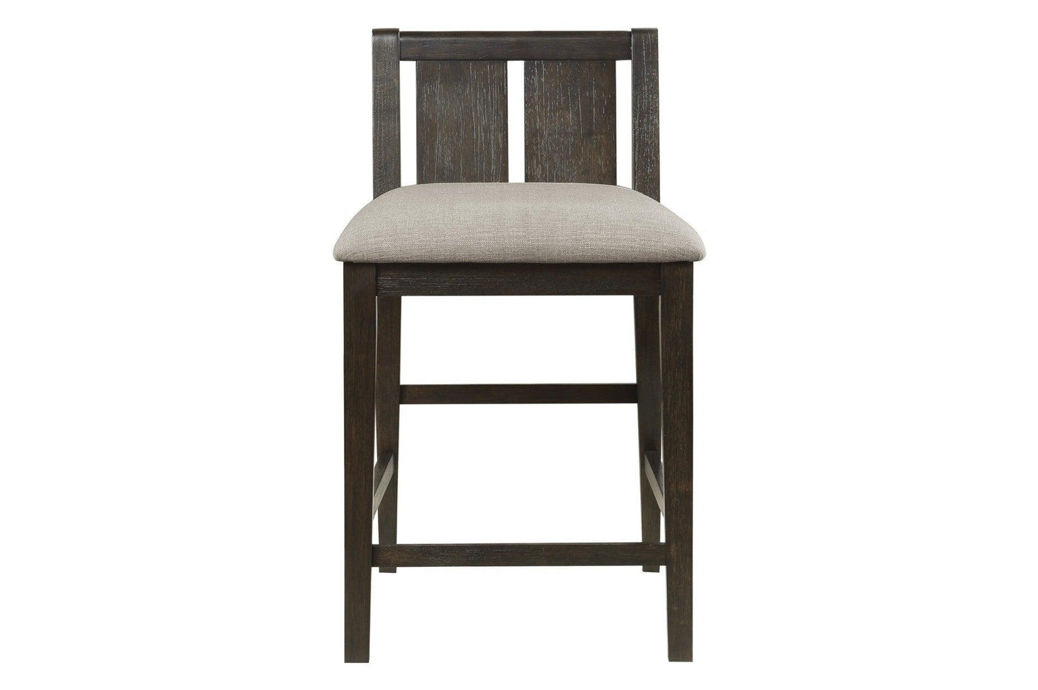 Daye Dark Brown Solid Wood Fabric Upholstery Rectangular Storage Counter Height Dining Room Set - Ella Furniture