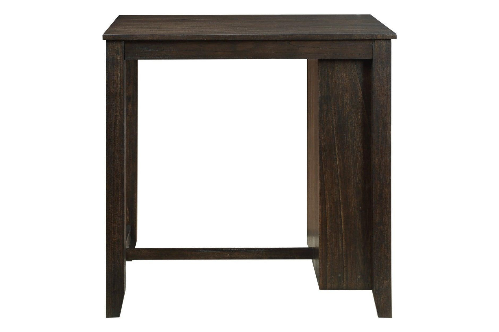 Daye Dark Brown Solid Wood Fabric Upholstery Rectangular Storage Counter Height Dining Room Set - Ella Furniture