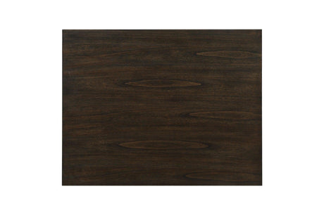 Daye Dark Brown Solid Wood Fabric Upholstery Rectangular Storage Counter Height Dining Room Set - Ella Furniture