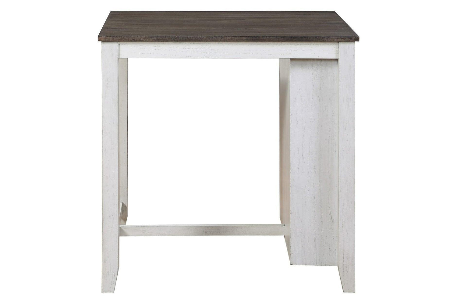 Daye White Solid Wood Fabric Upholstery Seat Rectangular Storage Counter Height Dining Room Set - Ella Furniture