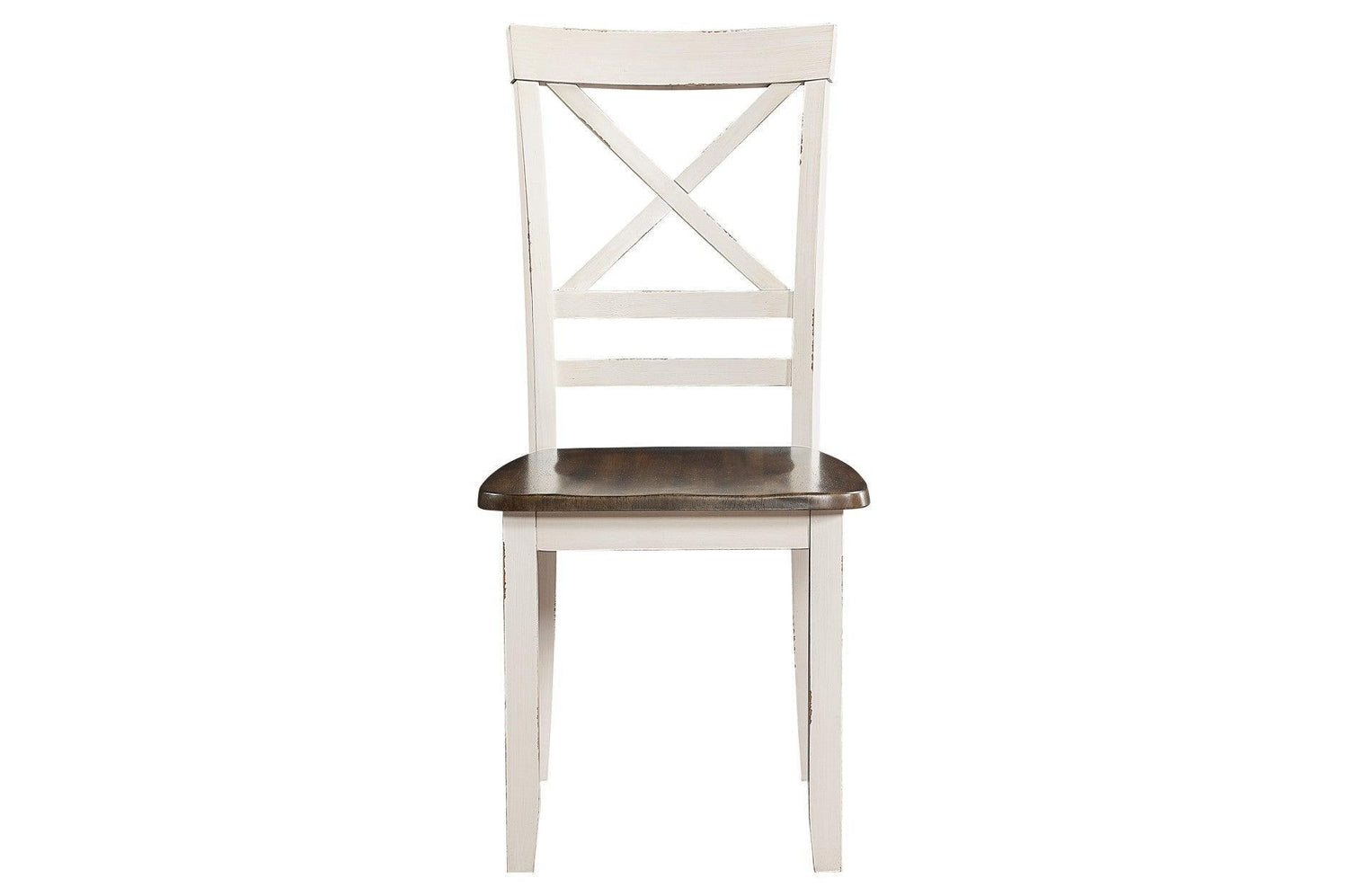 Troy White Gray Modern Solid Wood Fixed Top Rectangular Dining Room Set - Ella Furniture