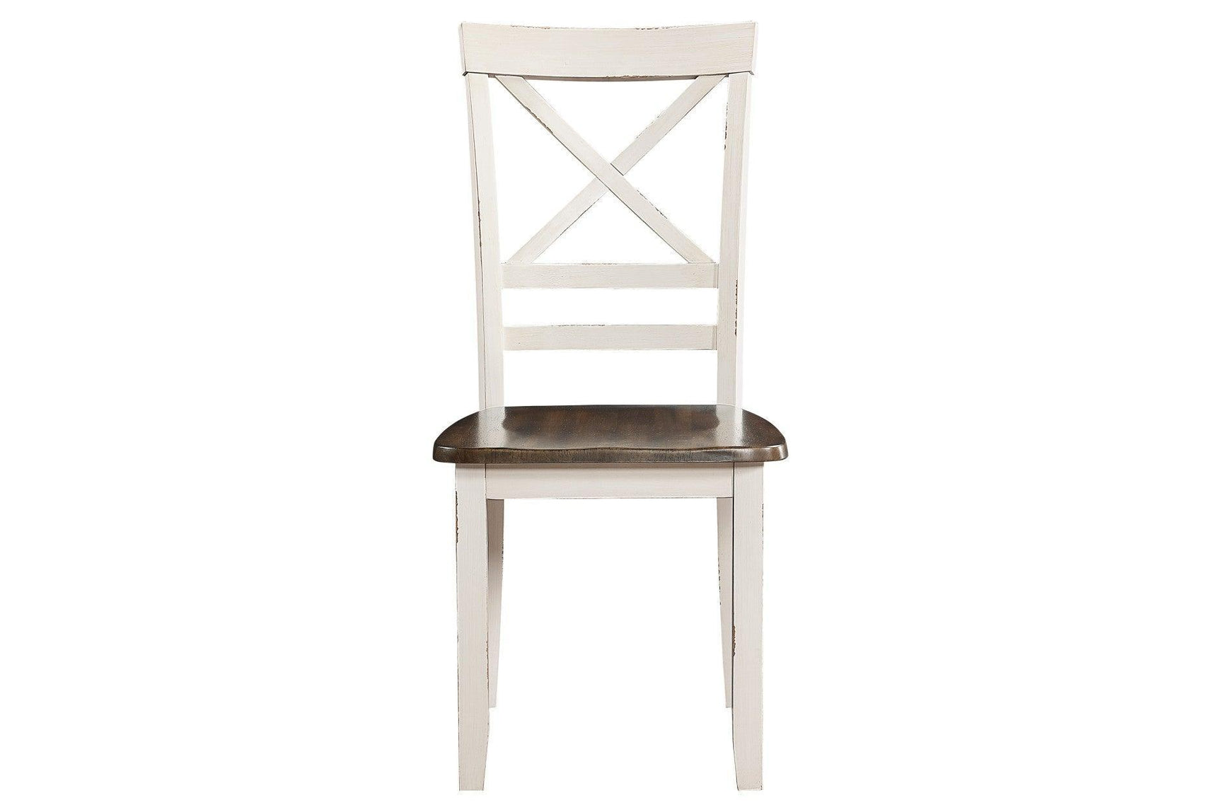 Troy White Gray Modern Solid Wood Fixed Top Rectangular Dining Room Set - Ella Furniture