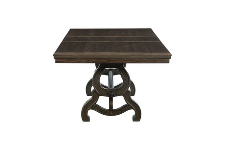 Gloversville Neutral Solid Wood Fabric Upholstered Seat Rectangular Dining Room Set - Ella Furniture