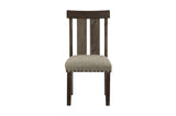 Gloversville Neutral Solid Wood Fabric Upholstered Seat Rectangular Dining Room Set - Ella Furniture