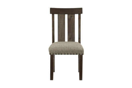 Gloversville Neutral Solid Wood Fabric Upholstered Seat Rectangular Dining Room Set - Ella Furniture