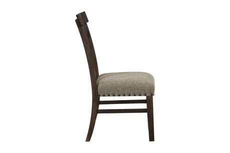 Gloversville Neutral Solid Wood Fabric Upholstered Seat Rectangular Dining Room Set - Ella Furniture