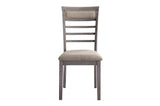 Lovell Gray Modern Transitional Veneer Wood Fabric Upholstery Seat Rectangular Dining Room Set - Ella Furniture