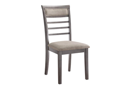 Lovell Gray Modern Transitional Veneer Wood Fabric Upholstery Seat Rectangular Dining Room Set - Ella Furniture