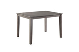 Lovell Gray Modern Transitional Veneer Wood Fabric Upholstery Seat Rectangular Dining Room Set - Ella Furniture