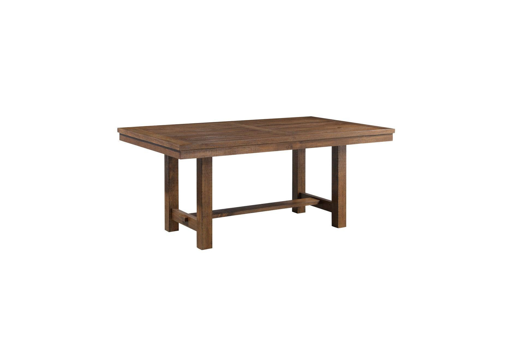 Bonner Brown Beige Solid Pine Wood Fabric Upholstered Seat Rectangular Dining Room Set - Ella Furniture