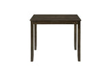 Hazel Charcoal Brown Modern Casual Solid Wood And Veneer Faux Leather Square Dining Room Set - Ella Furniture