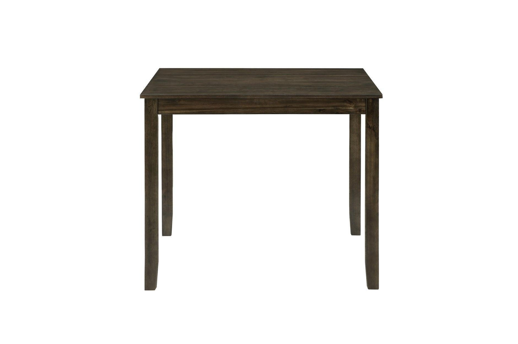 Faust Charcoal Brown Modern Casual Solid Wood Faux Leather Seat Square Dining Room Set - Ella Furniture