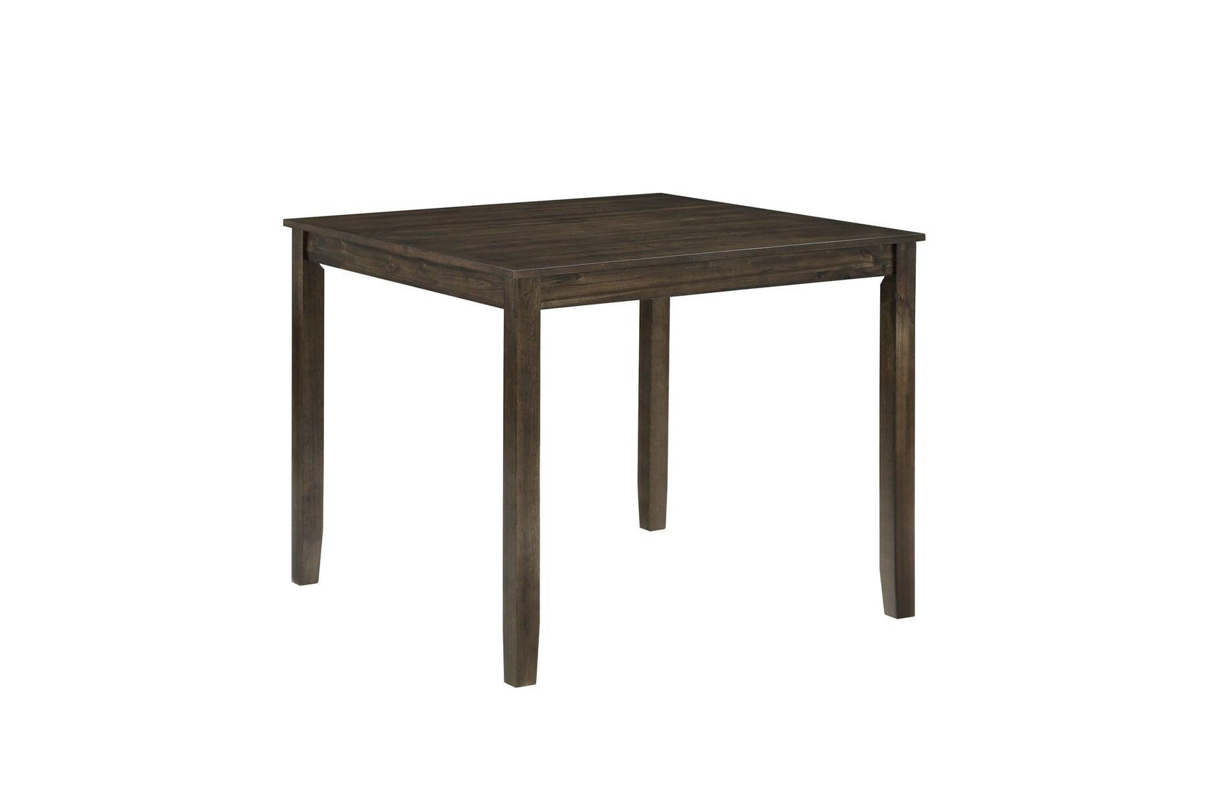 Hazel Charcoal Brown Modern Casual Solid Wood And Veneer Faux Leather Square Dining Room Set - Ella Furniture