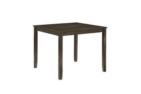 Hazel Charcoal Brown Modern Casual Solid Wood And Veneer Faux Leather Square Dining Room Set - Ella Furniture