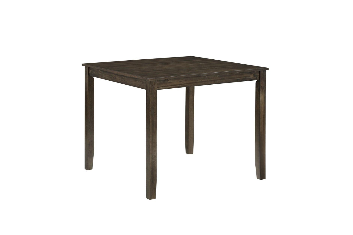 Faust Charcoal Brown Modern Casual Solid Wood Faux Leather Seat Square Dining Room Set - Ella Furniture