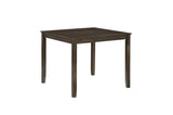 Faust Charcoal Brown Modern Casual Solid Wood Faux Leather Seat Square Dining Room Set - Ella Furniture