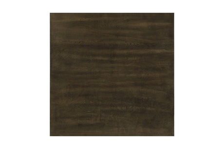 Hazel Charcoal Brown Modern Casual Solid Wood And Veneer Faux Leather Square Dining Room Set - Ella Furniture