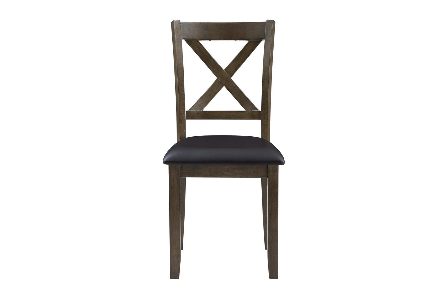 Hazel Charcoal Brown Modern Casual Solid Wood And Veneer Faux Leather Square Dining Room Set - Ella Furniture