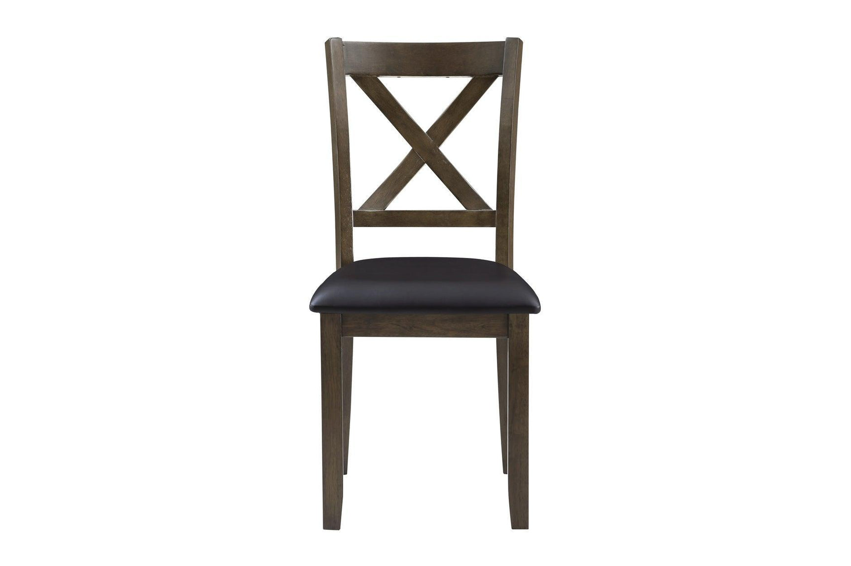 Hazel Charcoal Brown Modern Casual Solid Wood And Veneer Faux Leather Square Dining Room Set - Ella Furniture