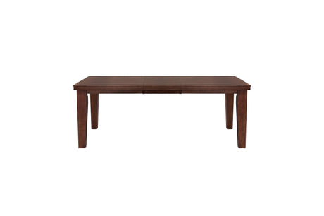 Ameillia Smooth Dark Oak Contemporary Solid Wood Faux Leather Seat Rectangular Dining Room Set - Ella Furniture