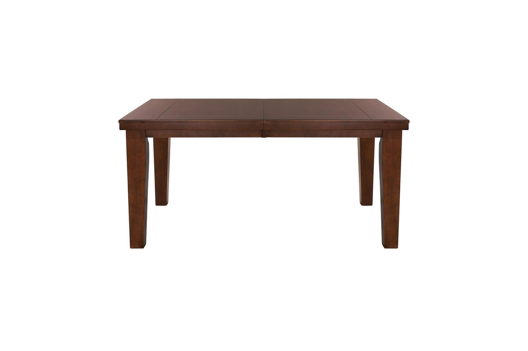 Ameillia Smooth Dark Oak Contemporary Solid Wood Faux Leather Seat Rectangular Dining Room Set - Ella Furniture