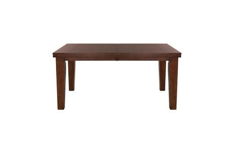Ameillia Smooth Dark Oak Contemporary Solid Wood Faux Leather Seat Rectangular Dining Room Set - Ella Furniture
