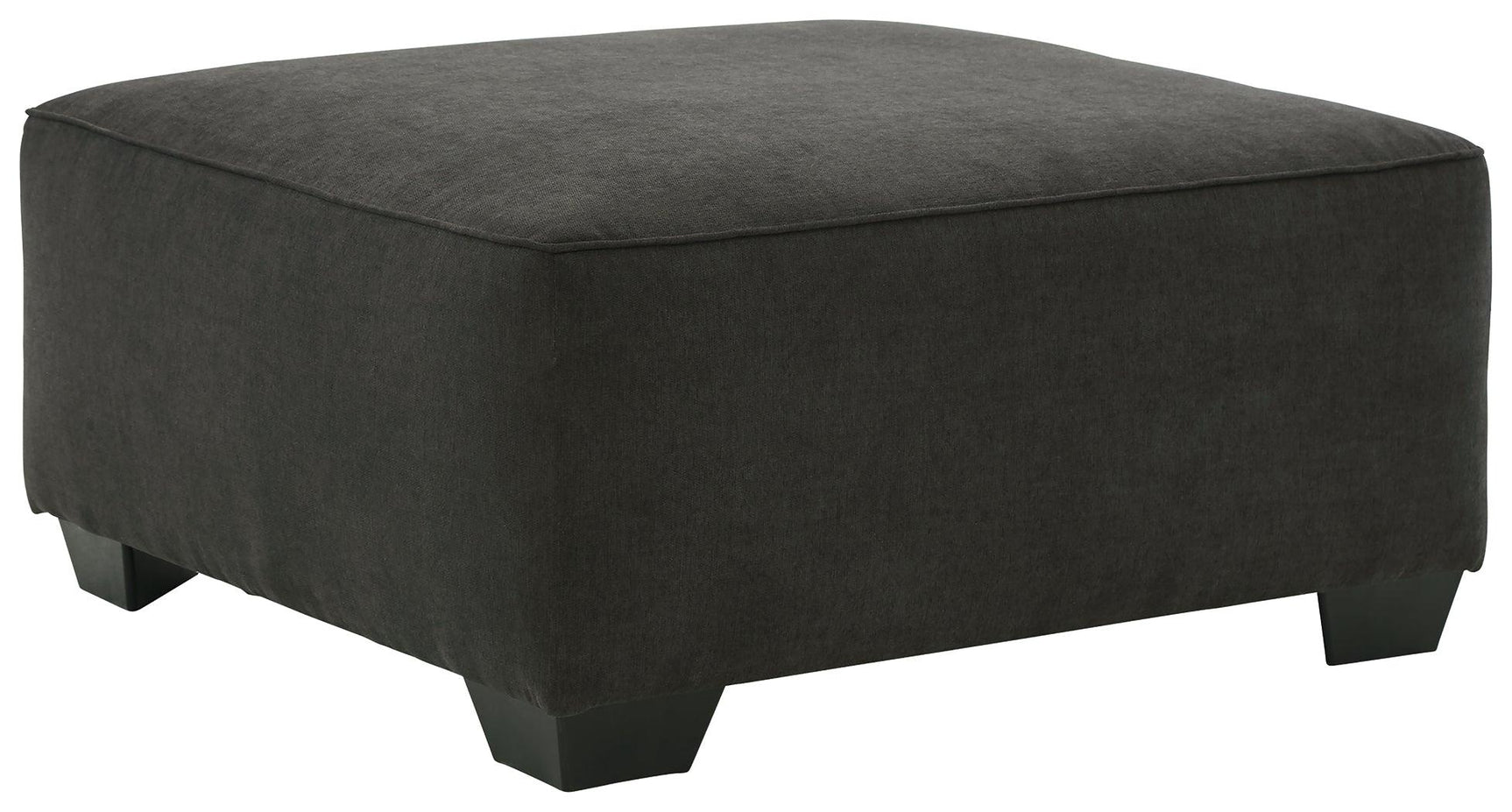 Lucina Charcoal Microfiber Oversized Accent Ottoman - Ella Furniture