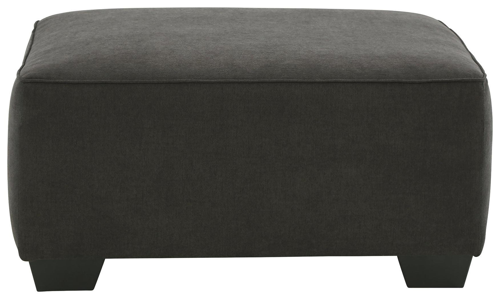 Lucina Charcoal Microfiber Oversized Accent Ottoman - Ella Furniture