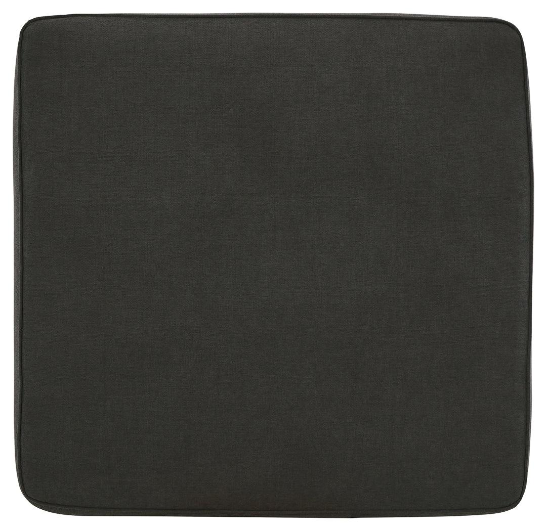 Lucina Charcoal Microfiber Oversized Accent Ottoman - Ella Furniture