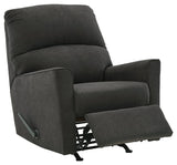 Lucina Charcoal Microfiber Recliner - Ella Furniture