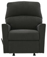 Lucina Charcoal Microfiber Recliner - Ella Furniture